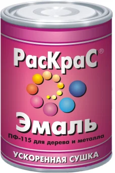 Эмаль ПФ-115 красная 1,8кг РАСКРАС универсальная