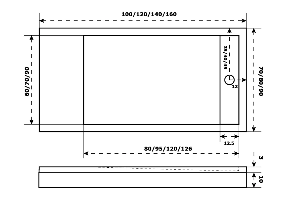 Каркас литьевого поддона Good Door FLOW, ESSENTIA, STELLA 1200х700