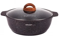 Жаровня-кастрюля Kukmara жго31а литая стекл. кр. 3.0л Granit ultra original