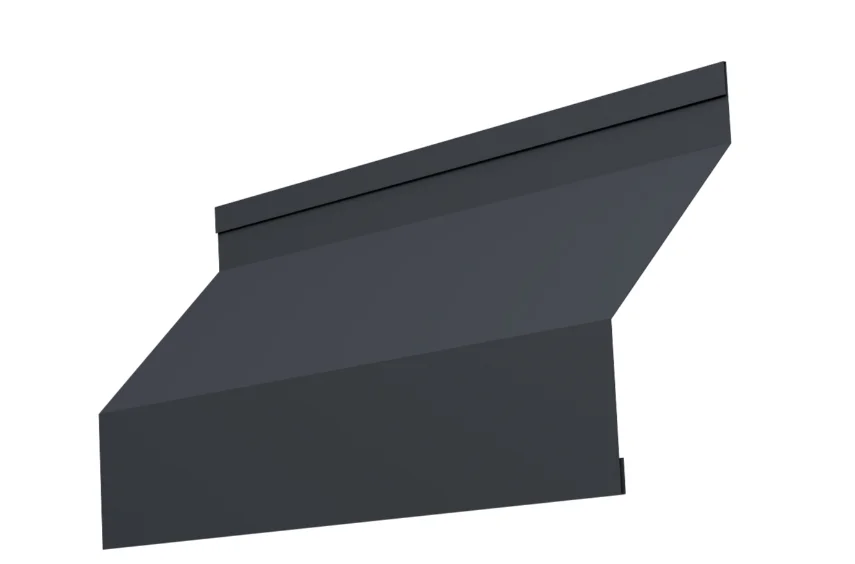Забор-жалюзи ламель, Milan new, Velur 7024 (мокрый асфальт), 0.5 мм, длина 2.79 м.п.
