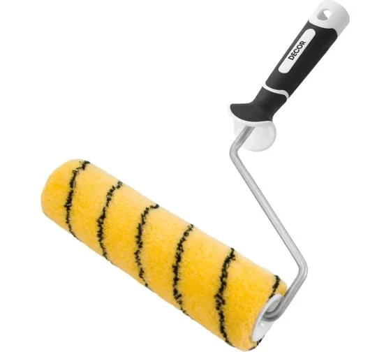 Валик малярный 42х180мм, бюгель 8 мм, ворс 11 мм DECOR Black White , полиакрил тигр, для акриловых ЛКМ и на основе растворителя