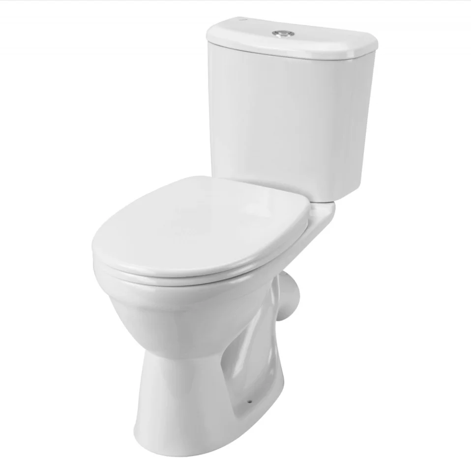 Унитаз-компакт Santek Бореаль с диагональным выпуском, стандарт- 2 реж., дюропласт, антивсплеск