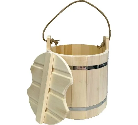 Ведро 10 л с крышкой ТМ "Бацькина баня"