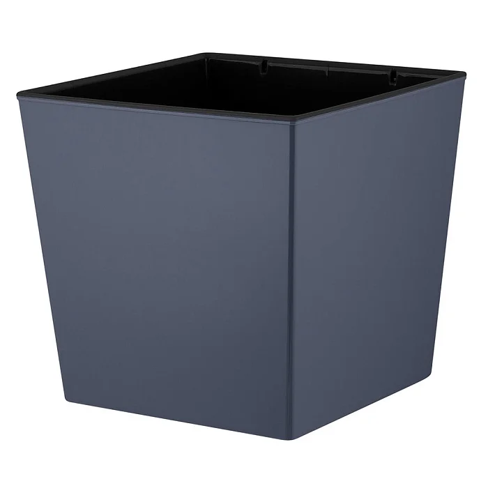 Горшок для цветов InGreen London CUBE 250х250х470мм 19,4л c дренаж. вставкой вулканический серый