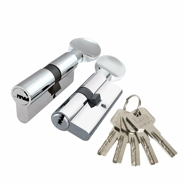 Цилиндровый механизм PUNTO Z3002Knob70(30+10+30) с вертушкой CP хром