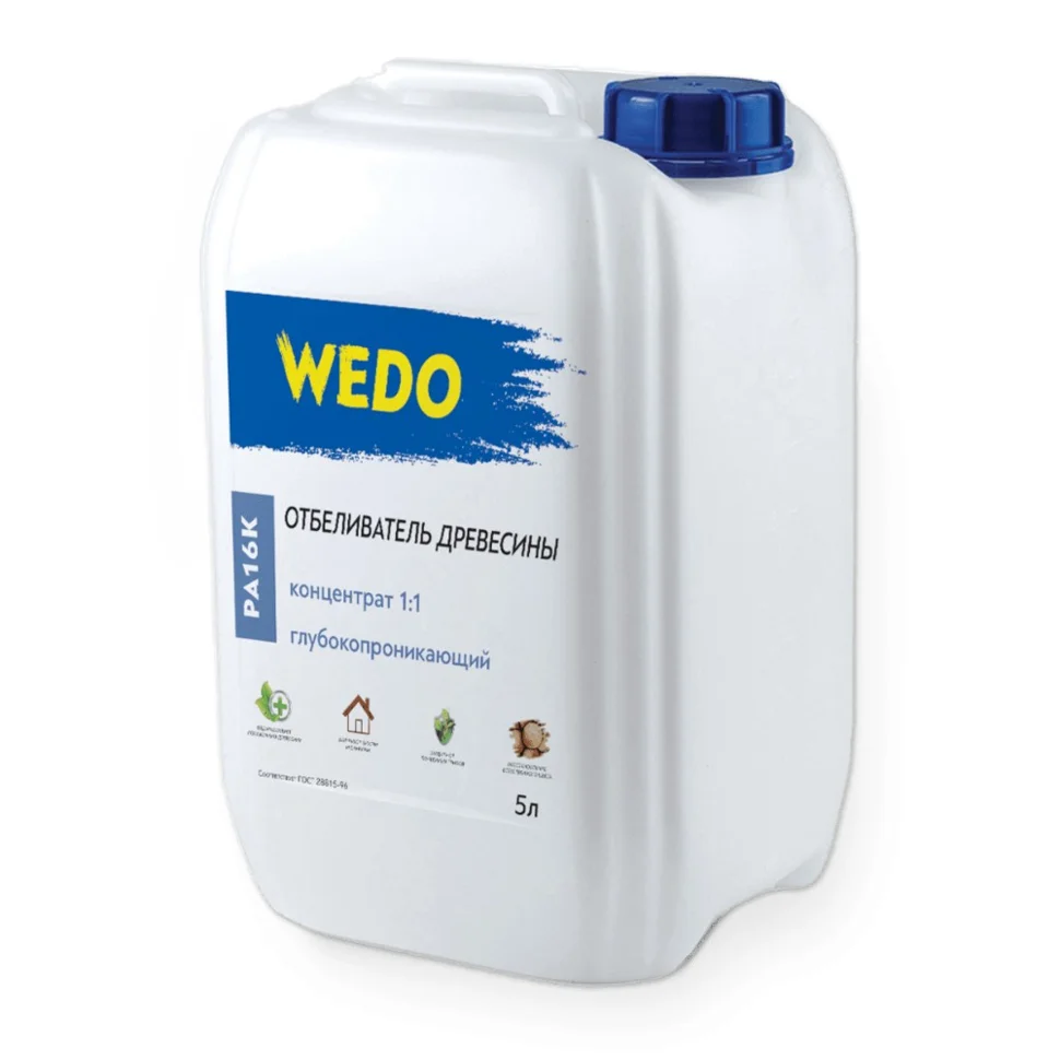 Отбеливатель древесины WEDO концентрат 1:1 PA 16К 5л