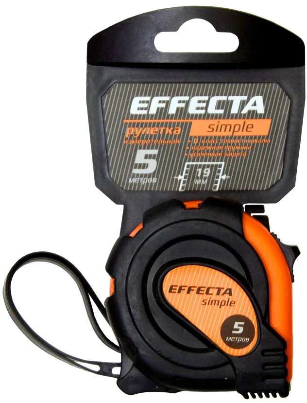 Рулетка 5м*19мм EFFECTA Simple