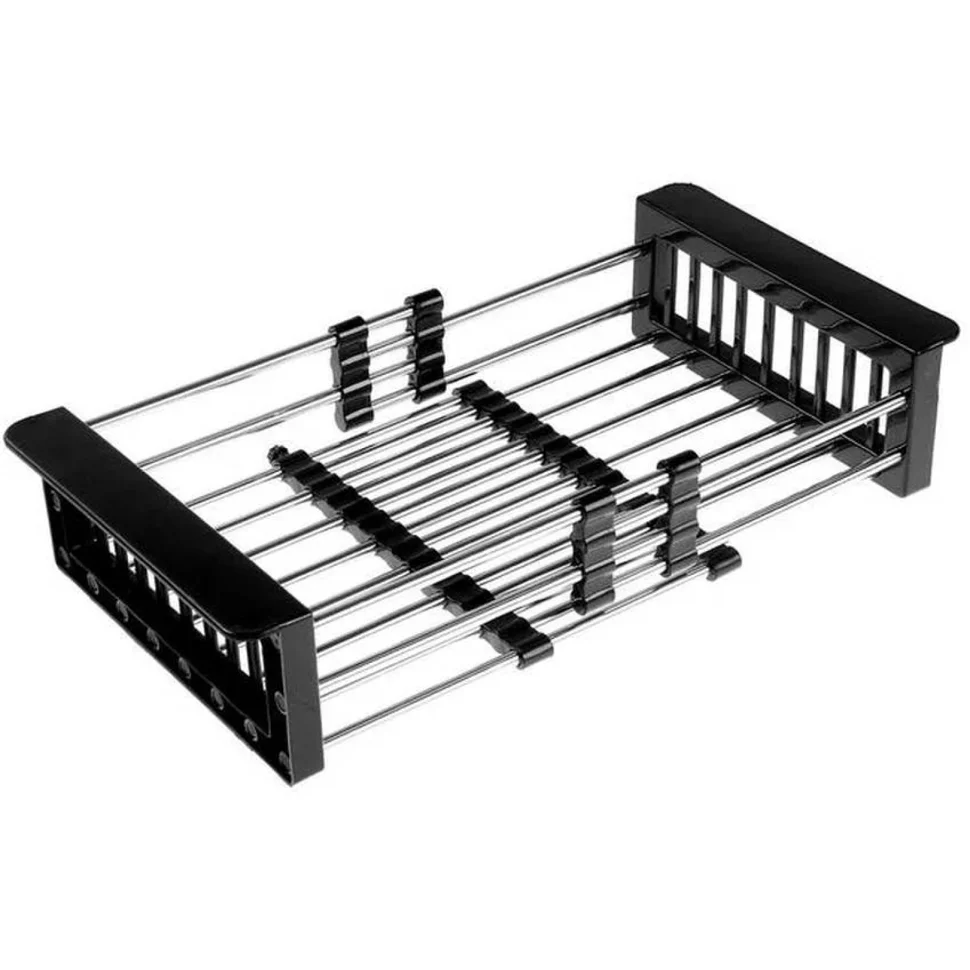 Мойка нержавеющая FABIA PROFI врезная, 50х50 (3 мм), глубина 220 мм, ГРАФИТ, ДИЗАЙН, большой сифон с переливом, корзиной и ковриком