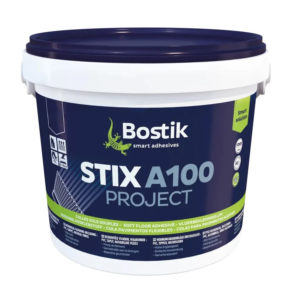 Клей для напольных покрытий универсальный Bostik Stix A100 PROJECT 6кг (Т-ра перевозки не ниже +5град)