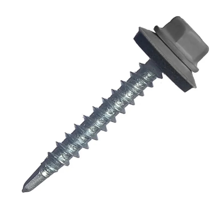 Саморез кровельный 4,8x38(35) сверло №1 (мокрый асфальт) RAL 7024 (уп 250шт) Bh