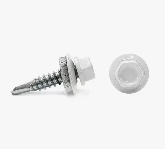 Саморез кровельный 4,8x51 сверло №1 (сигнально-белый) RAL 9003 (уп 150шт) Bh