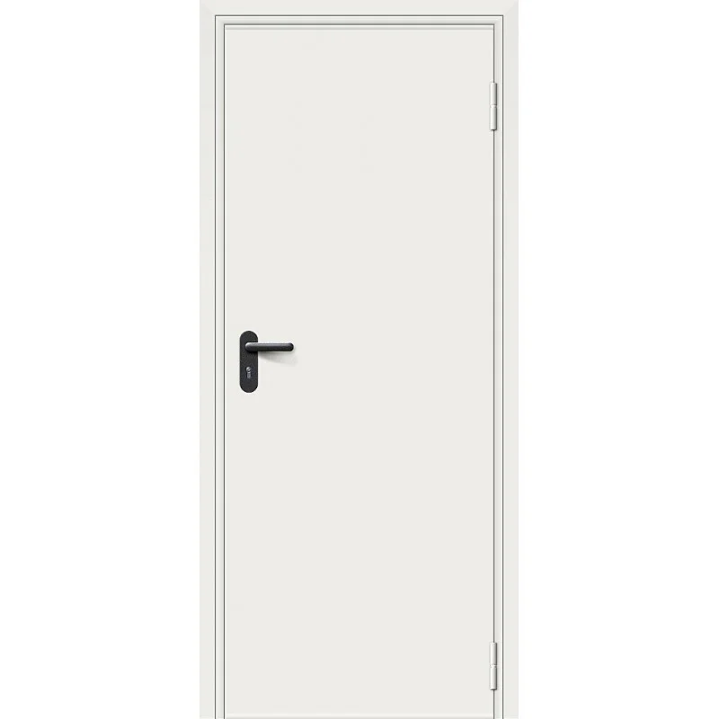 Дверь ДПМ-1/ei-60(6) глухая (RAL 7035) 850*2070 ЛЕВ, порог (замок и ручка нажимная кл/кл)