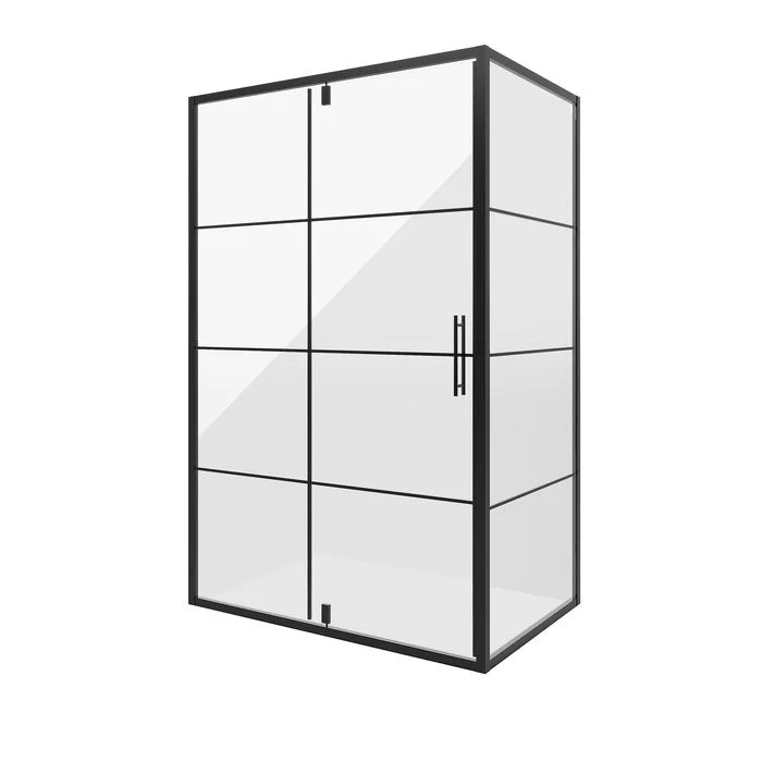 Ограждение душевое NIAGARA NG-0220-14 BLACK 1200х800х1900, стекло прозрачное, арт. NG-0220-14