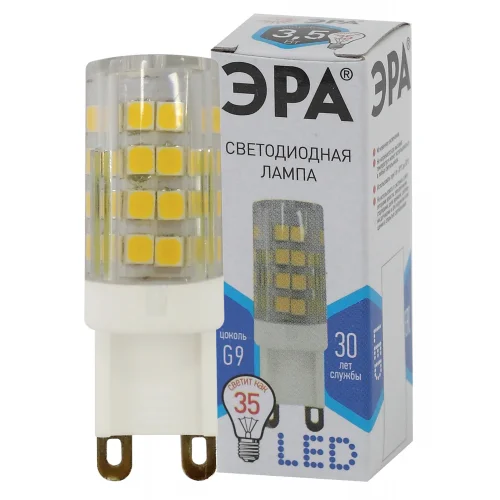 Лампа светодиодная 3,5W G9 220V 4000K (белый) ЭРА JCD-3,5w-220V-corn, ceramics-840-G9