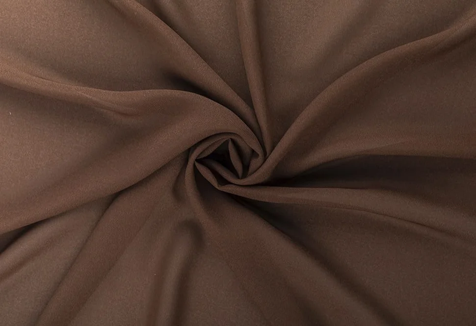 Тюль "Вуаль шёлк" шоколад 300*260см с утяжелителем