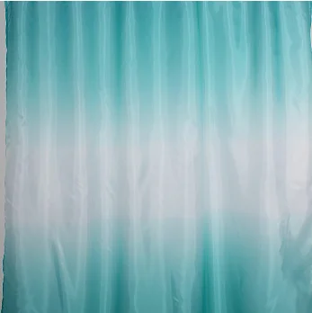 Штора для ванной САНАКС полиэстэр, 180*180см, БИРЮЗОВЫЙ, ЦВЕТОВОЙ ПЕРЕХОД без колец, арт.01-01