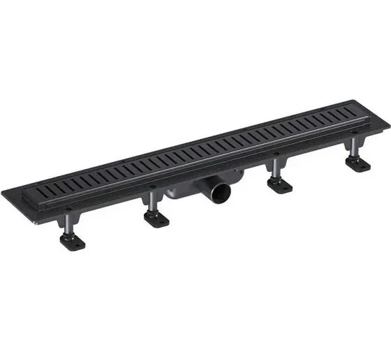 Трап Good Door душевой 75 см с прорезями, комбинированный затвор, цвет черный