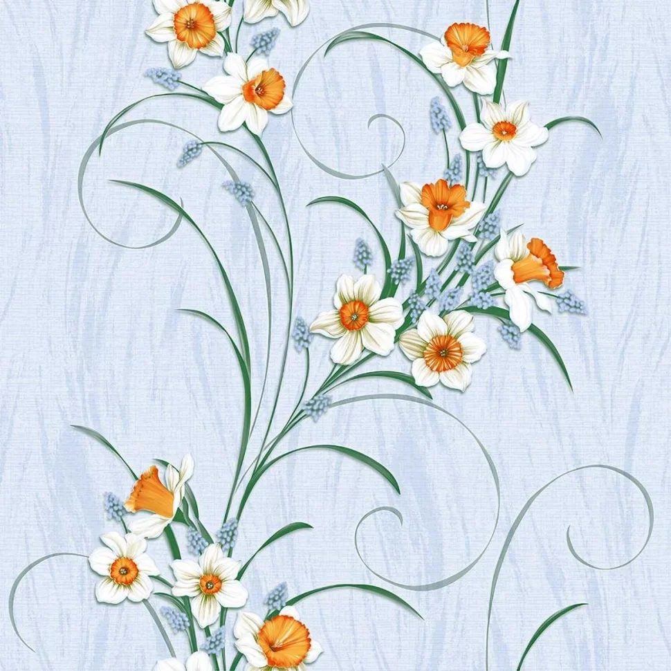 Обои Саратов бумажные гофрированные С14Ф гр.3 Нарцисс 01 10*0,53