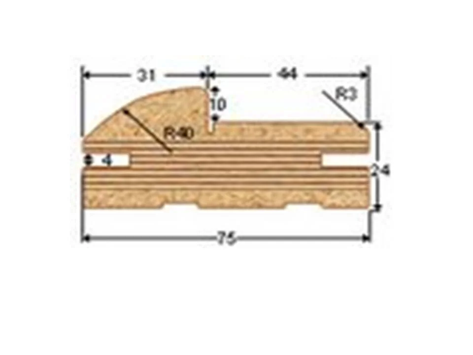 Комплект дверной коробки "Ульяновские двери" универсальная с уплотнителем темный анегри тон 74 75мм*34(38)мм*2150/2100мм (2,5шт.), МДФ