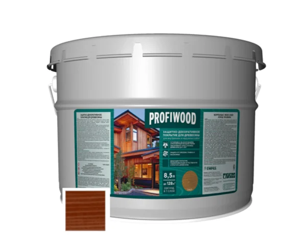 Защитно-декоративное покрытие для древесины EMPILS PROFIWOOD красное дерево 8 кг
