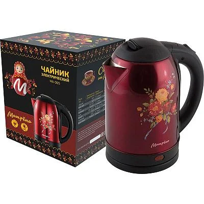 Чайник МАТРЁНА MA-005 2,0 л стальной, красный хохлома