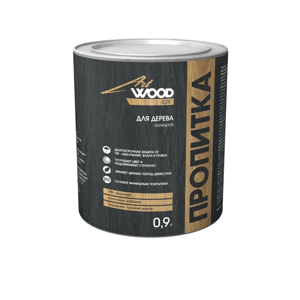 Состав деревозащитный ArtWOOD Lux калужница 0,9 л