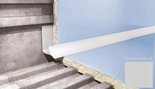 Профиль для плитки CEZAR внутренний 10мм, светло-серый (длина 2,5 м.п.)