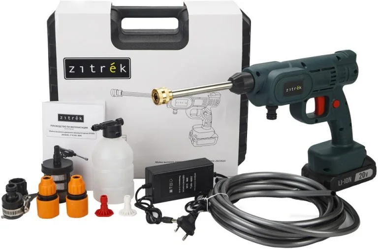 Мойка высокого давления аккумуляторная ZITREK ZKCW20, 30 бар, 1x2.5Ач, в кейсе