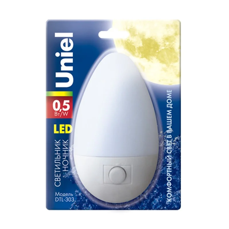 Светильник-ночник Uniel DTL-303 Овал/White/3LED/0,5W