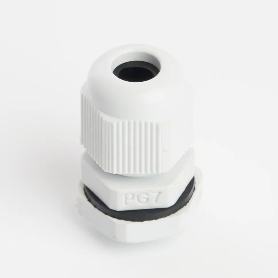 Сальник PG7 диаметр проводника 3-6,5 мм IP54, серый (DIY упаковка 3 шт) STEKKER