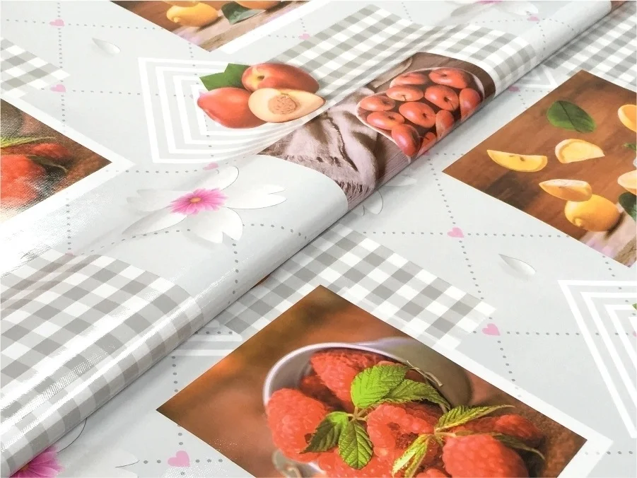 Клеенка ПВХ ГЛЯНЕЦ на тканевой основе 1,37*20м, мод.STS5298-1