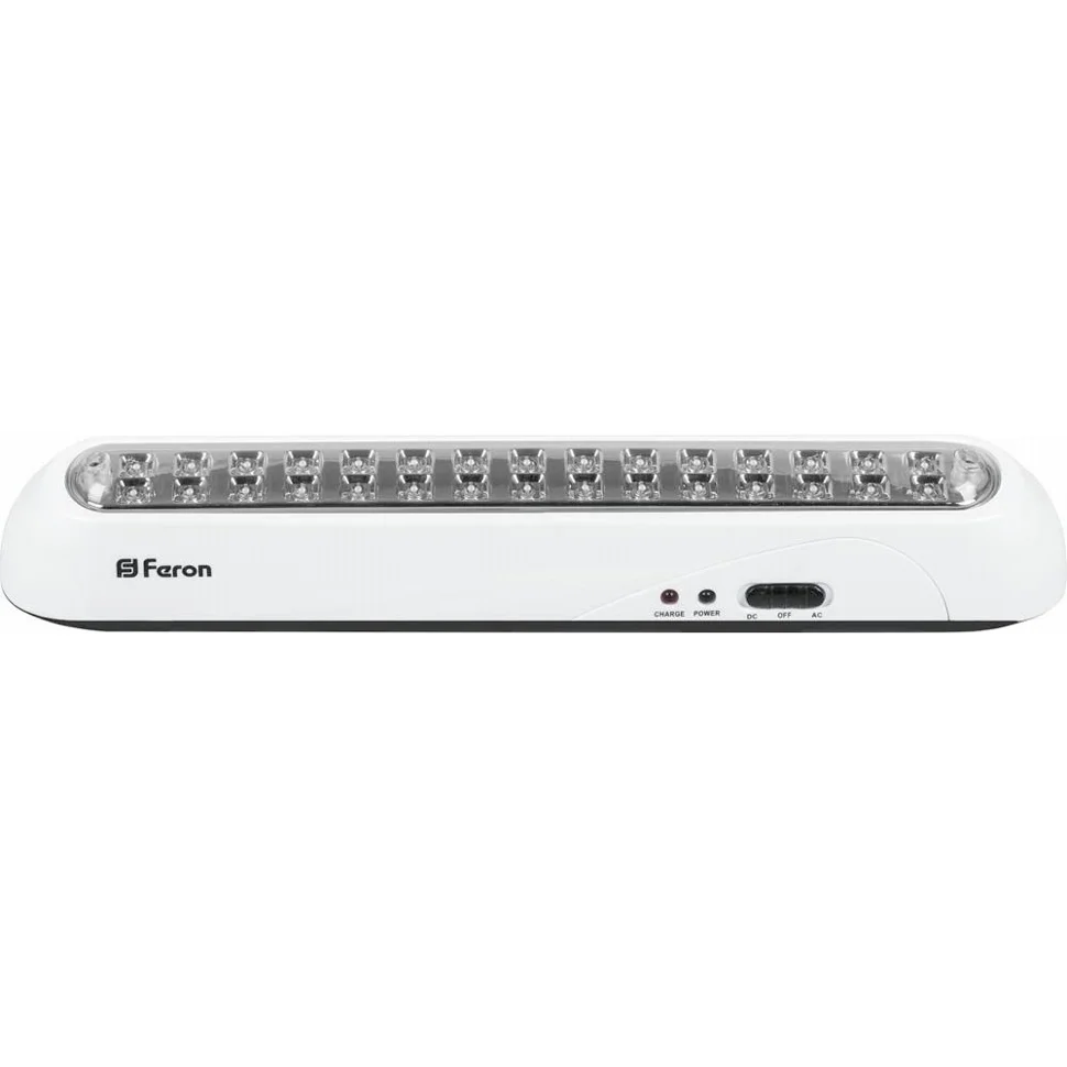 Светильник аккумуляторныйFeron 30 LED AC/DC, белый, EL20