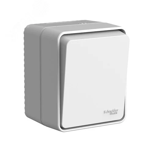 Выключатель одноклавишный ОП AtlasDesign PROFI IP54 10АХ серый SE ATN543011