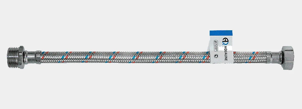 Подводка гибкая для воды 1/2" вн-нар 100 см, стальная гайка (AQUALINE 50/10)