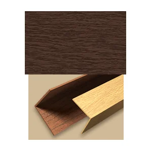 Угол ПВХ Идеал цветной текстурный 40*40, 2,7м Каштан 351