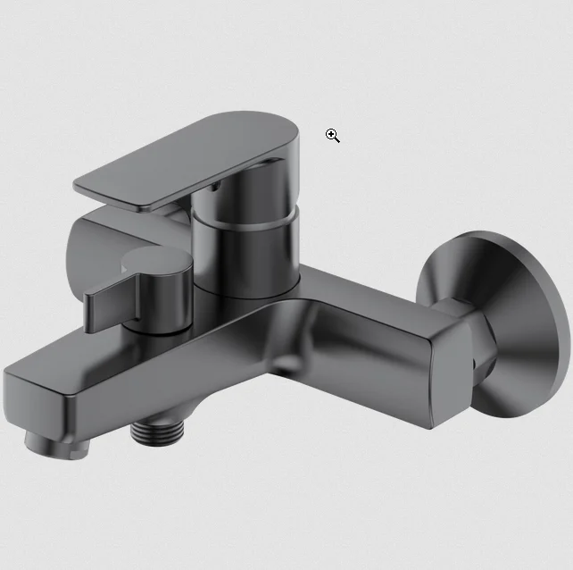 Смеситель HAIBA HB60719-3 для ванны с душевым гарнитуром, короткий излив, оружейная сталь