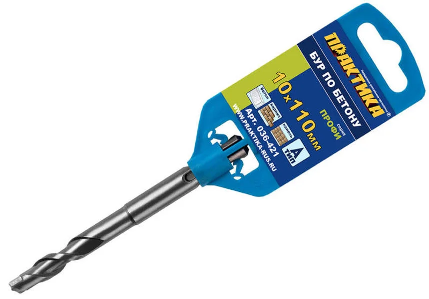 Бур по бетону SDS-Plus 10х110мм серия "Профи" ПРАКТИКА