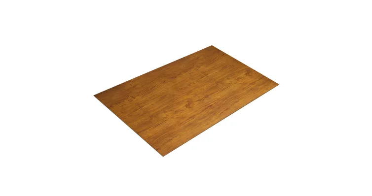 Плоский лист Print Golden Wood (Золотой Дуб), 0.5мм , 1.25*2м (в пленке)