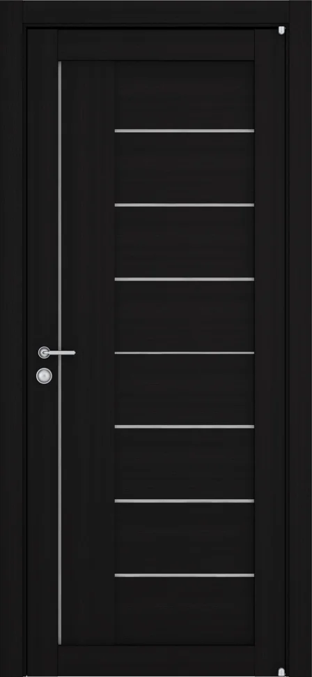 Дверь UBERTURE LIGHT Модель 2110 частичное стекло, шоко велюр 70, экошпон