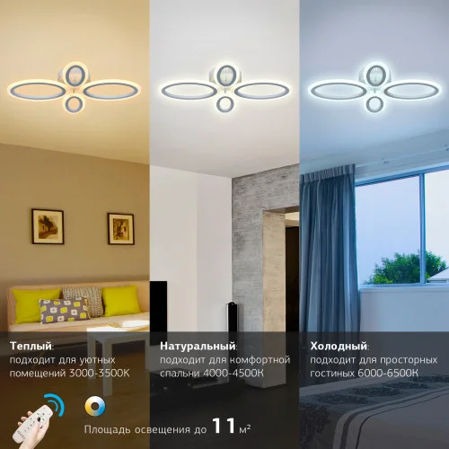 Светильник светодиодный Rivoli Leidiane 6097-104 64 Вт LED 2750К - 5850 К модерн с пультом*
