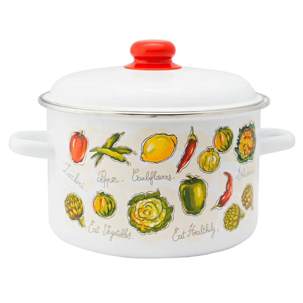 Кастрюля Appetite 1RD201M эмаль 4л Гратен*