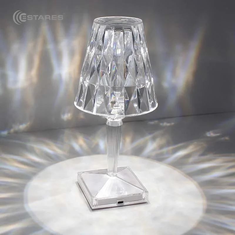 Лампа настольная CRYSTAL 3W R-ON/OFF-115x255-CLEAR/WHITE-DC5V/1A-IP2
