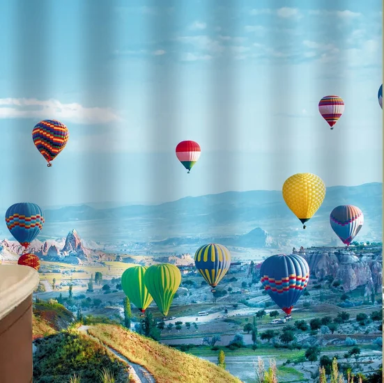 Штора для ванной BRIMIX полиэстер фотопечать, 180*200см, ВОЗДУШНЫЙ ШАР, арт.02-22