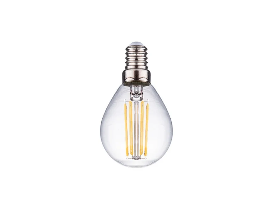 Лампа светодиодная 11W Е14 170-265V 2700K (желтый) шар (G45) прозрачная филамент Фарлайт