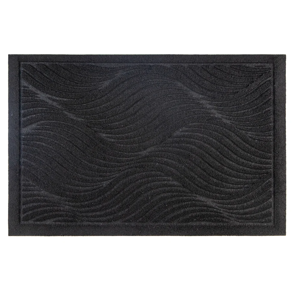 Коврик влаговпитывающий с тиснением "Dune" 40x60 см, черный, SUNSTEP™