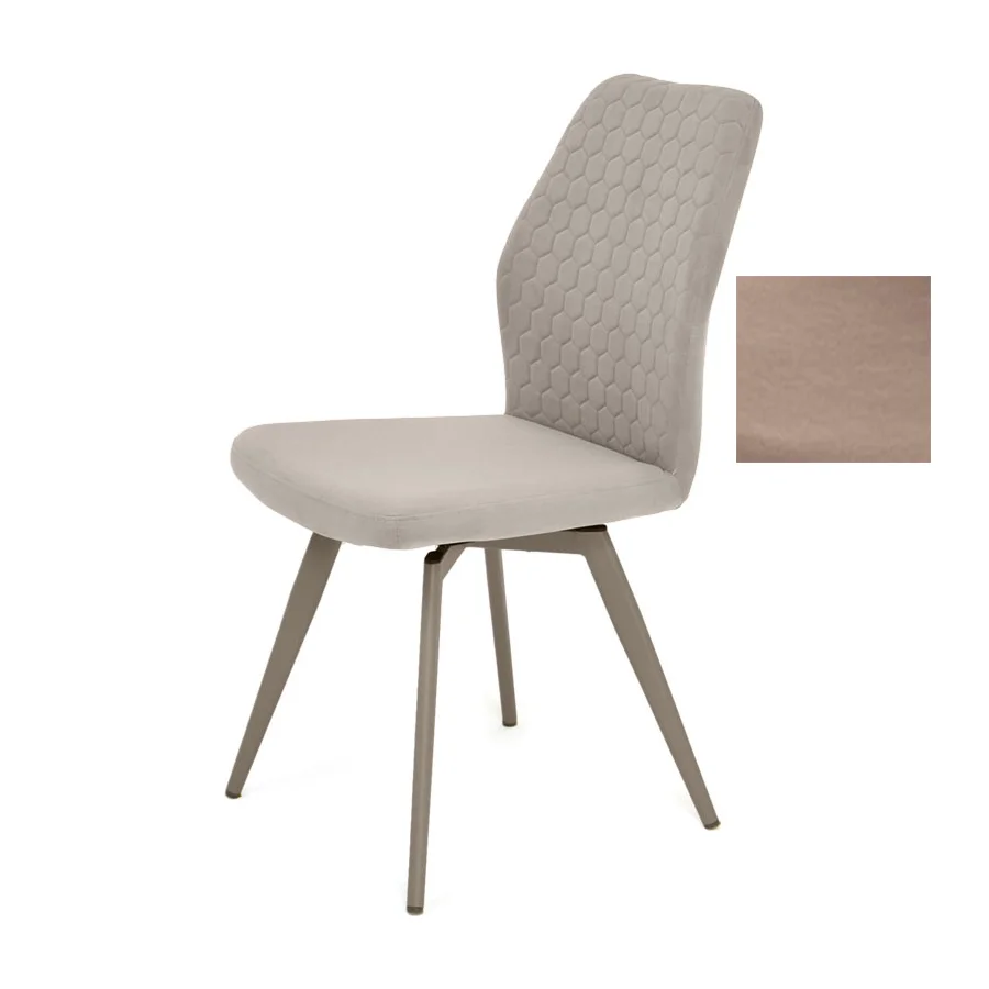 Стул Кальяри (ткань Т194-какао СОТЫ) + ножки поворотные 360F40 (мокко)