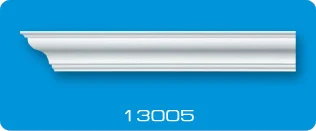 Плинтус потолочный ФОРМАТ 13005 инжекционный белый 1,3 м