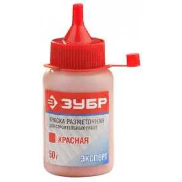 Краска ЗУБР разметочная для строительных работ, красная, 50г