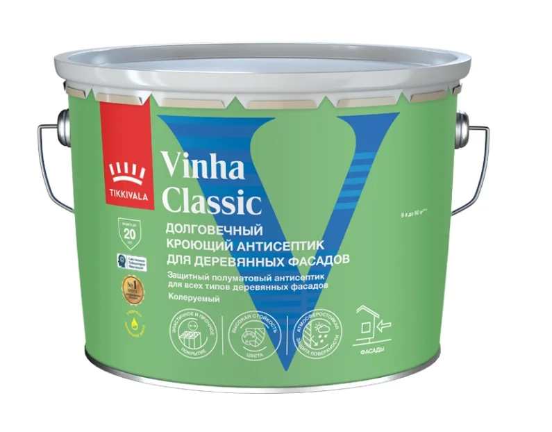 Антисептик кроющий Tikkivala VINHA CLASSIC VVA полуматовый 9л