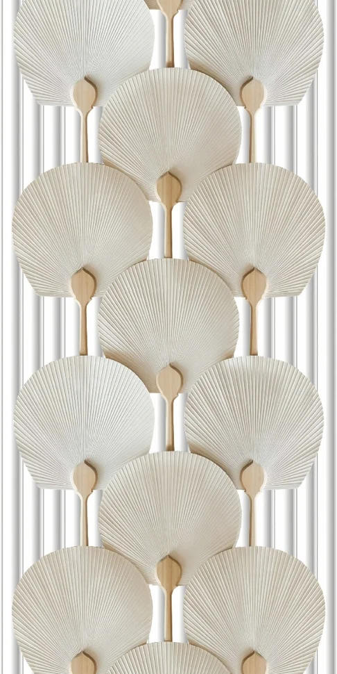 Панель ПВХ 0,25*2,7м Лайт цифровая печать С ЛАКОМ 7312 Спирея узор 8мм Эксклюзив